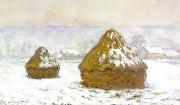 Claude Monet Grainstack, White Frost Effect china oil painting artist